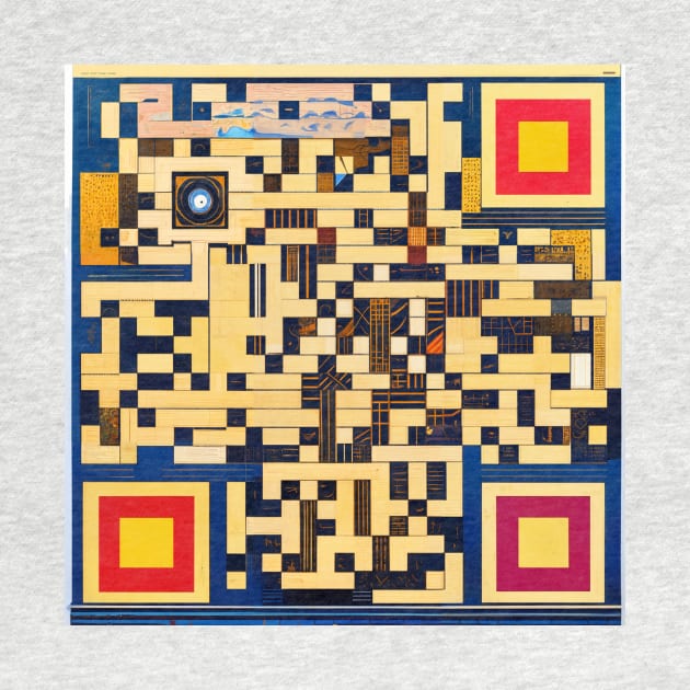 RickRoll QR Code Abstract Painting by ravel.live